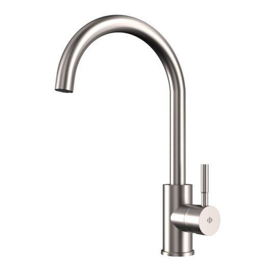Grifo de cocina Round acero cepillado 3138