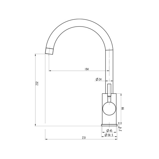Grifo de cocina Round acero cepillado 3138 2