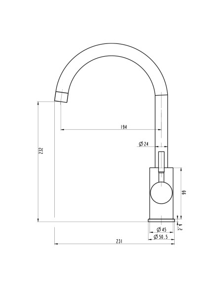 Grifo de cocina Round acero cepillado 3138