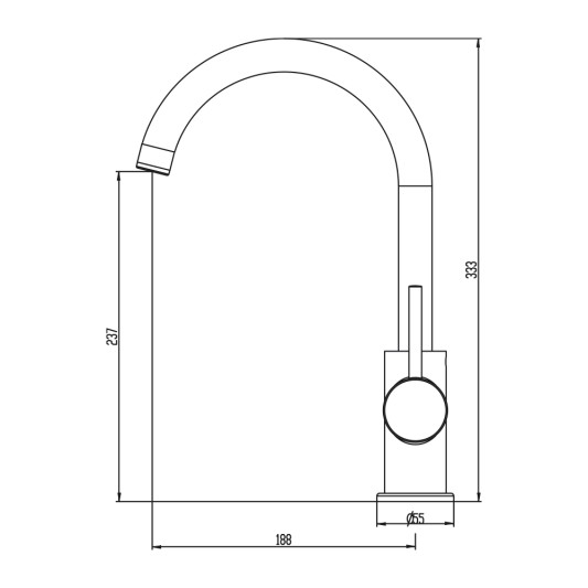 Grifo de cocina Round cromo 3142