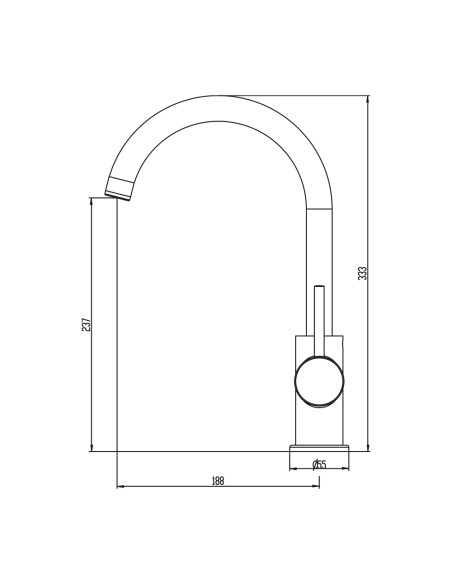 Grifo de cocina Round cromo 3142