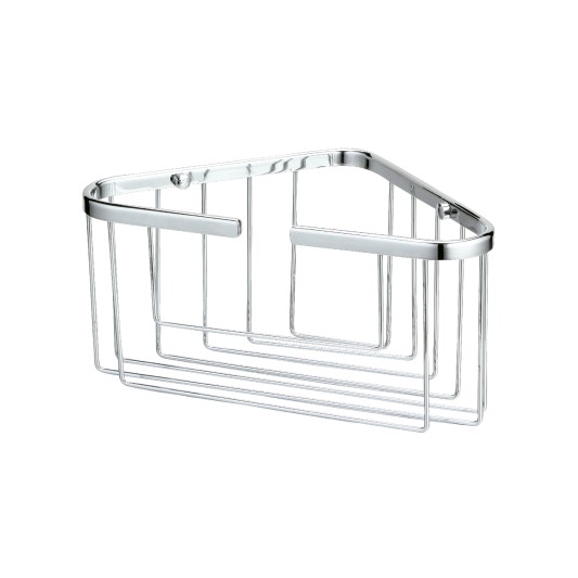 Cesta de rincón para ducha de acero inoxidable cromo GME 0394
