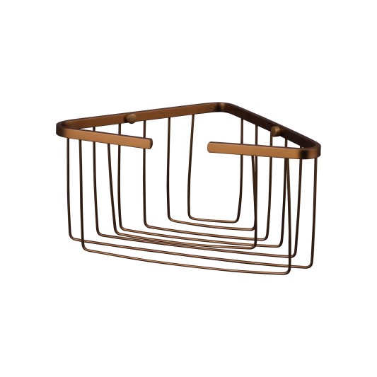 Cesta de rincón para ducha de acero inoxidable cobre cepillado GME 0394CB