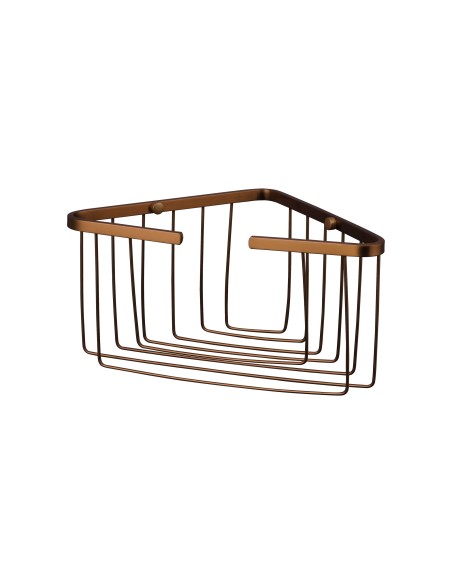 Cesta de rincón para ducha de acero inoxidable cobre cepillado GME 0394CB
