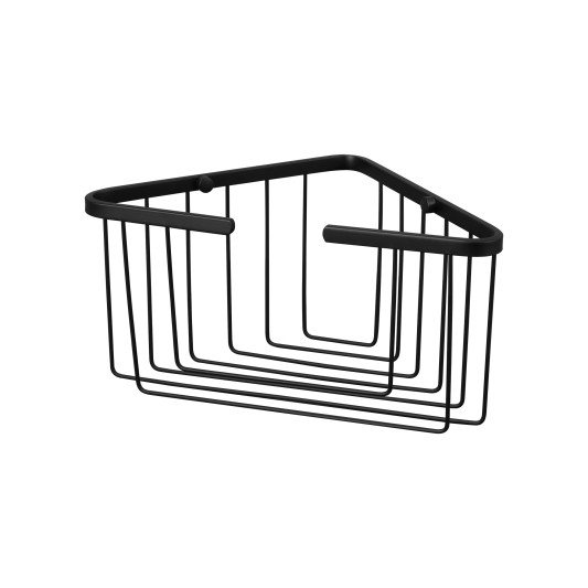 Cesta de rincón para ducha de acero inoxidable negro mate GME 0394NG