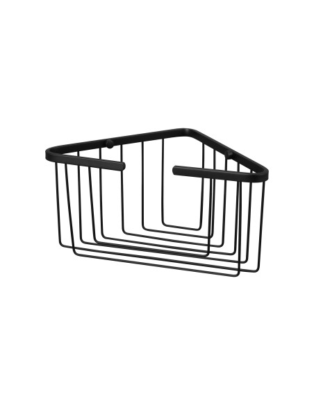 Cesta de rincón para ducha de acero inoxidable negro mate GME 0394NG