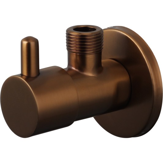 Pack de 2 llaves de escuadra 1/2 x 3/8 cobre cepillado GME 3255CB