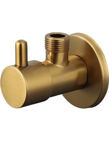 Pack de 2 llaves de escuadra 1/2 x 3/8 oro cepillado GME 3255OR