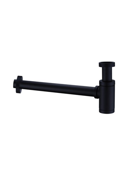 Sifón minimal de lavabo negro mate GME 0354