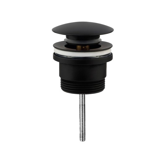 Válvula click-clack redonda negro mate GME 0356