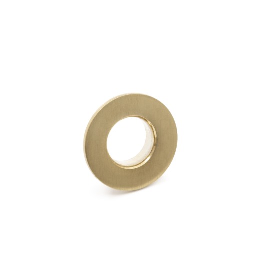 Tapón redondo para rebosadero de lavabo oro cepillado GME 3333OR