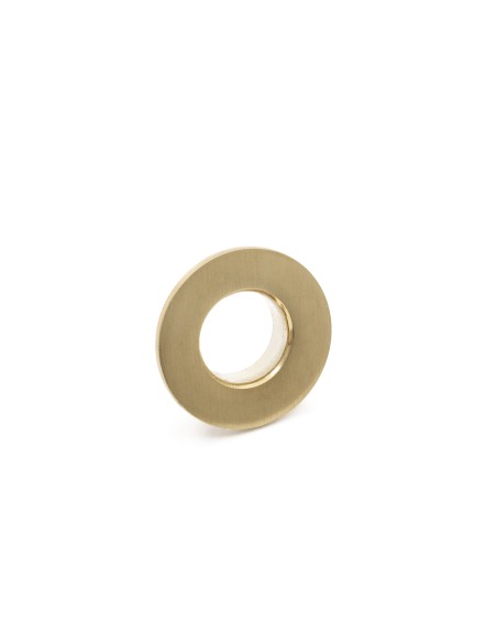 Tapón redondo para rebosadero de lavabo oro cepillado GME 3333OR
