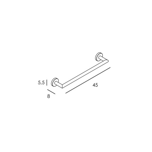 Toallero de barra Round de 45 cm cromo GME 4301 2