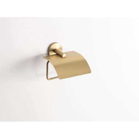Portarrollos con tapa Round oro cepillado PVD GME 4304OR