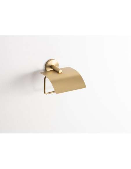 Portarrollos con tapa Round oro cepillado PVD GME 4304OR