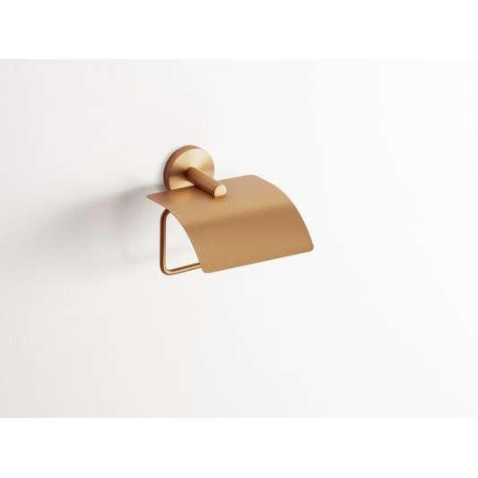Portarrollos con tapa Round cobre cepillado PVD GME 4304CB