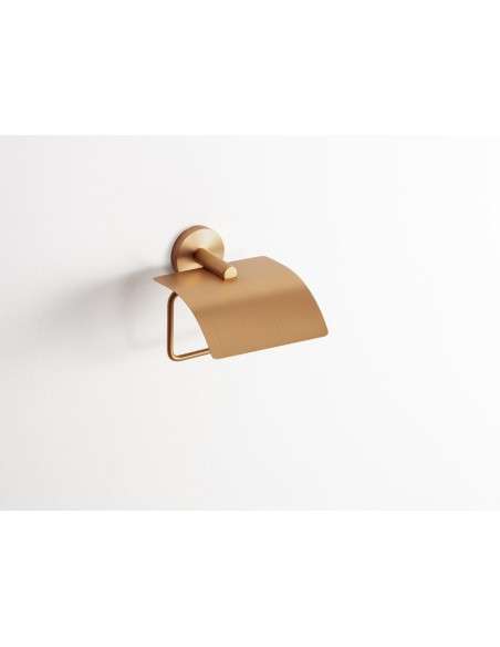 Portarrollos con tapa Round cobre cepillado PVD GME 4304CB