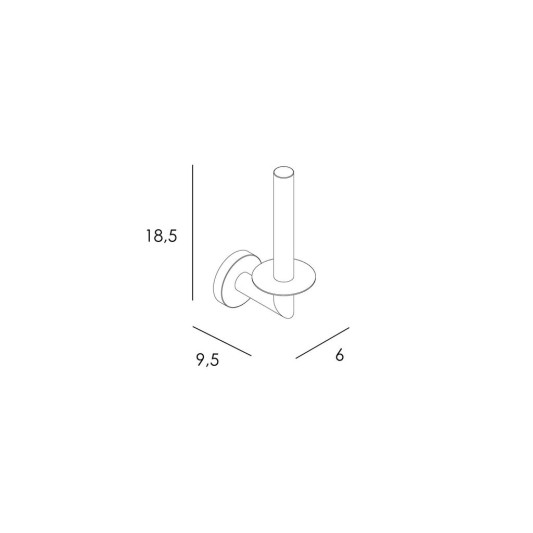 Portarrollos vertical Round cromo GME 4309 2
