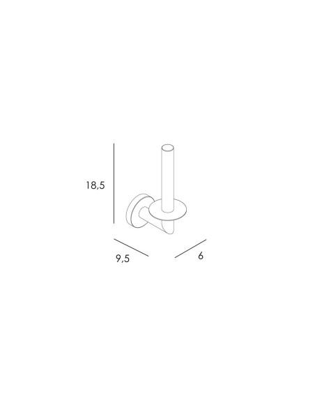 Portarrollos vertical Round cromo GME 4309