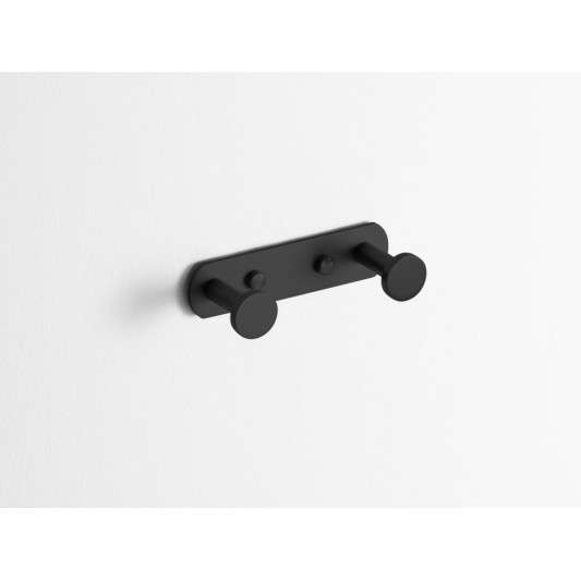 Percha doble Round negro GME 4306NG