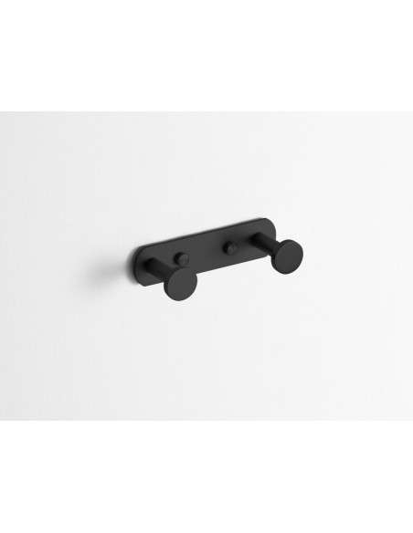 Percha doble Round negro GME 4306NG
