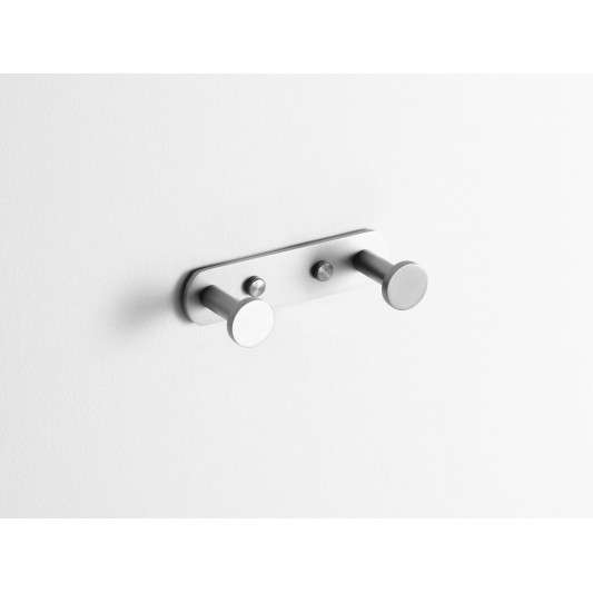 Percha doble Round níquel cepillado PVD GME 4306NK