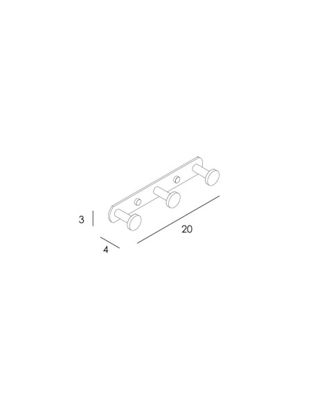 Percha triple Round cromo GME 4307