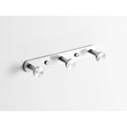 Percha triple Round níquel cepillado PVD GME 4307NK
