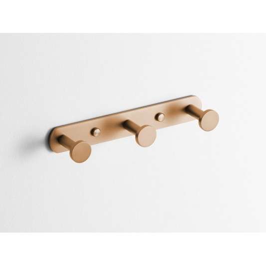 Percha triple Round cobre cepillado PVD GME 4307CB