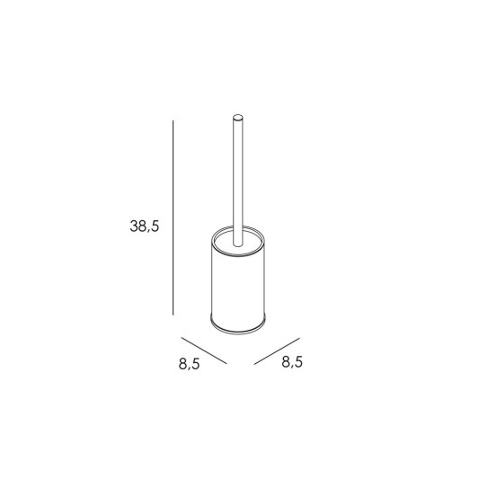 Escobillero de suelo Round cromo GME 4313 2