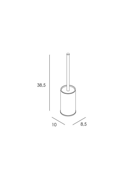 Escobillero de pared Round negro mate GME 4314NG