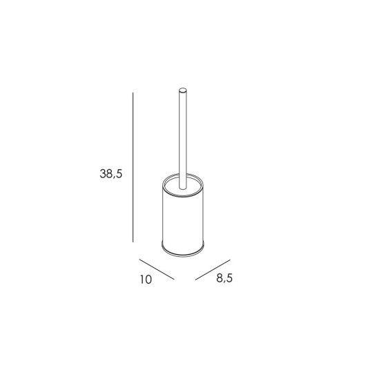 Escobillero de pared Round titanio PVD GME 4314T 2