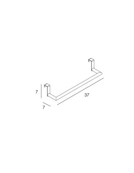 Toallero para mueble de 37 cm Round cromo GME 4311