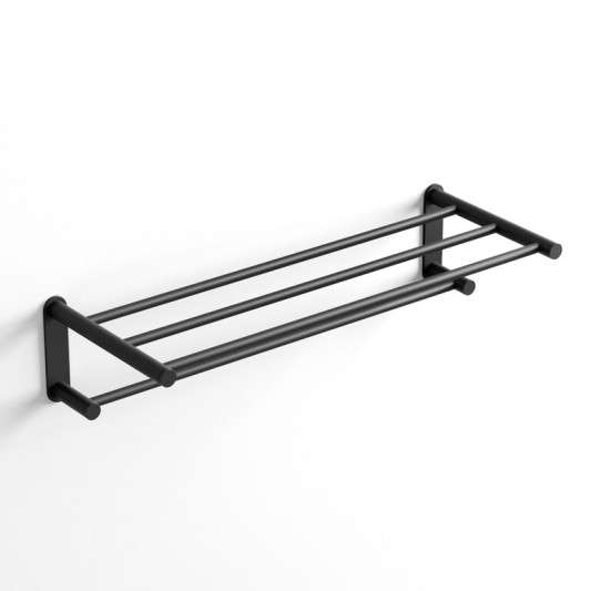 Toallero repisa Round negro mate GME 4310NG