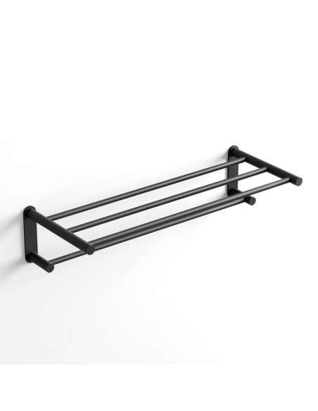 Toallero repisa Round negro mate GME 4310NG