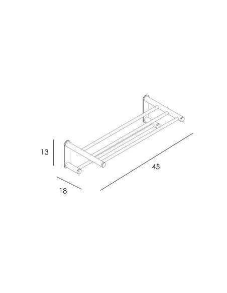 Toallero repisa Round titanio PVD GME 4310T
