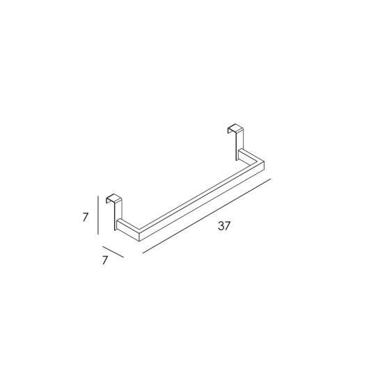 Toallero para mueble de 37 cm Quadra titanio PVD GME 4312T 2