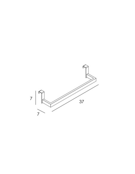 Toallero para mueble de 37 cm Quadra titanio PVD GME 4312T