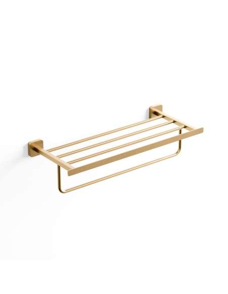 Toallero repisa Quadra oro cepillado PVD GME 4510OR