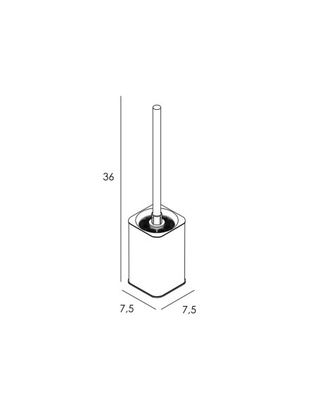 Escobillero de suelo Quadra cobre cepillado PVD GME 4513CB