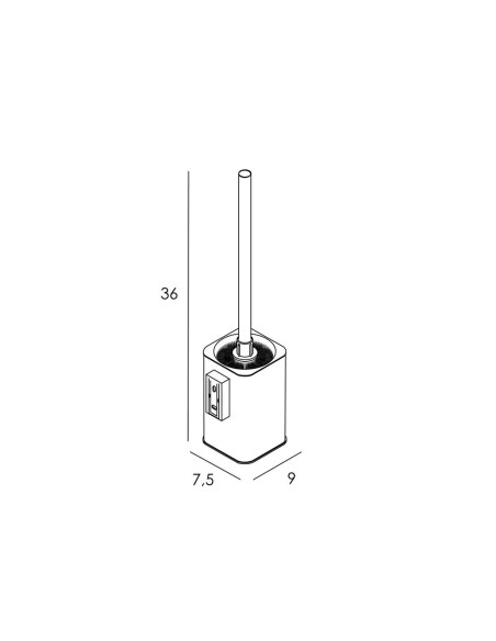 Escobillero de pared Quadra negro mate GME 4514NG