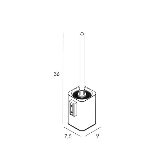 Escobillero de pared Quadra níquel cepillado PVD GME 4514NK 2