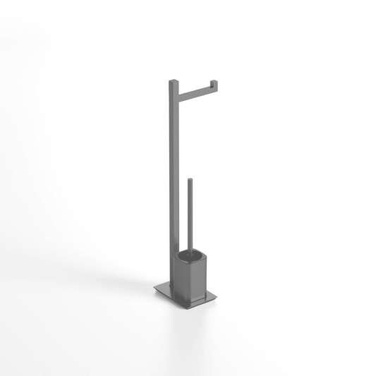 Portarrollos con escobillero Quadra titanio PVD GME 4515T