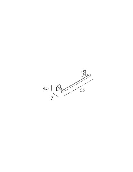Toallero de barra Quadra de 35 cm cromo GME 4500
