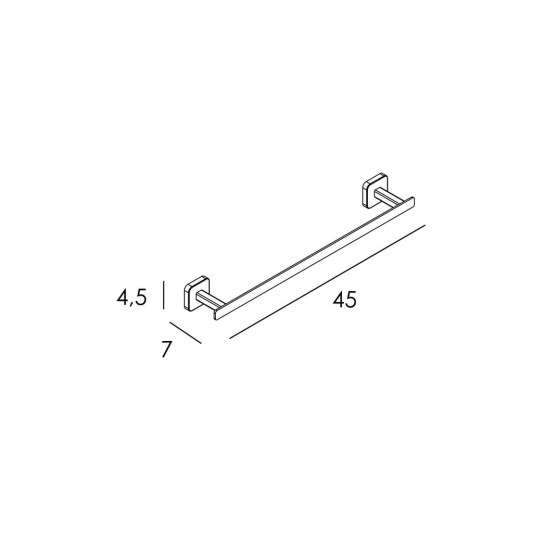 Toallero de barra Quadra de 45 cm cromo GME 4501 2