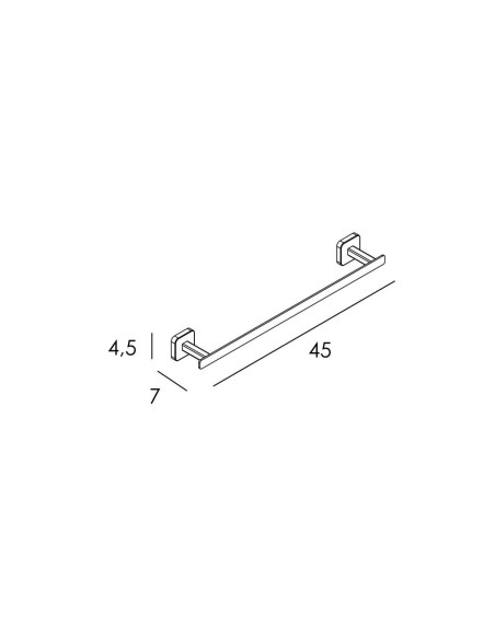 Toallero de barra Quadra de 45 cm cromo GME 4501