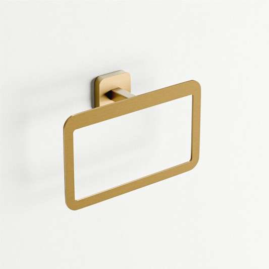 Toallero de anilla Quadra oro cepillado PVD GME 4503OR