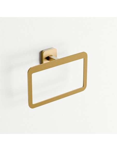 Toallero de anilla Quadra oro cepillado PVD GME 4503OR