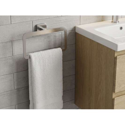 Toallero de anilla Quadra níquel cepillado PVD GME 4503NK
