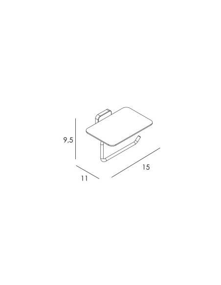 Portarrollos con tapa Quadra cromo GME 4504